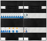 1F groepenkast 48M met 10 groepen+kook+AF+PV20-2P+BT