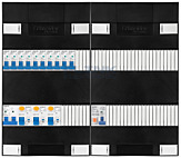 1F groepenkast 48M met 10 groepen+PV16-2P