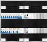 1F groepenkast 48M met 9 groepen+kook+AF+PV16-2P+BT