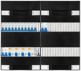 1F groepenkast 48M met 11 groepen+kook+PV16-2P