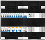 1F groepenkast 48M met 12 groepen+kook+AF+PV16-2P+BT