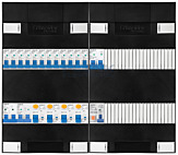 1F groepenkast 48M met 12 groepen+kook+AF+PV20-2P