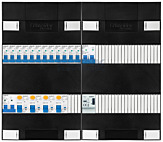 1F groepenkast 48M met 12 groepen+kook+BT
