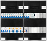 1F groepenkast 48M met 13 groepen+kook+AF+PV16-2P+BT
