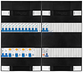 1F groepenkast 48M met 13 groepen+PV20-2P