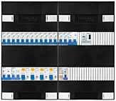 1F groepenkast 48M met 14 groepen+kook+AF+PV16-2P+BT