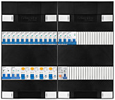 1F groepenkast 48M met 14 groepen+kook+AF+PV20-2P