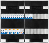 1F groepenkast 48M met 14 groepen+kook+PV20-2P