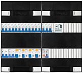 1F groepenkast 48M met 15 groepen+AF+PV20-2P+BT