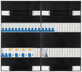 1F groepenkast 48M met 16 groepen+PV20-2P