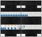 1F groepenkast 48M met 16 groepen+PV20-2P+BT