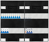 3F groepenkast 48M met 10 aardlekautomaat+PV16-4P