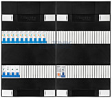 3F groepenkast 48M met 10 aardlekautomaat+PV20-2P