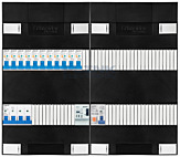 3F groepenkast 48M met 11 aardlekautomaat+PV20-2P+BT