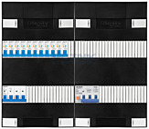 3F groepenkast 48M met 11 aardlekautomaat+PV20-4P