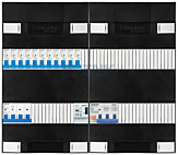 3F groepenkast 48M met 11 aardlekautomaat+PV20-4P+BT