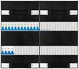 3F groepenkast 48M met 12 aardlekautomaat