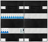 3F groepenkast 48M met 12 aardlekautomaat+BT