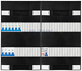 3F groepenkast 48M met 6 aardlekautomaat+PV16-2P