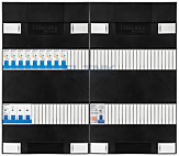 3F groepenkast 48M met 9 aardlekautomaat+PV16-2P
