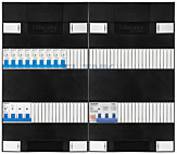 3F groepenkast 48M met 9 aardlekautomaat+PV20-4P