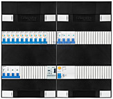 3F groepenkast 48M met 10 aardlekautomaat+kook-4P+BT