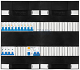 3F groepenkast 48M met 10 aardlekautomaat+kook