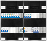3F groepenkast 48M met 10 aardlekautomaat+KR+PV16-4P+BT