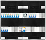 3F groepenkast 48M met 10 aardlekautomaat+KR+PV20-2P+BT