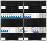 3F groepenkast 48M met 11 aardlekautomaat+KR+PV20-4P+BT