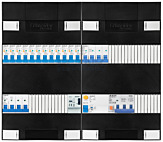 3F groepenkast 48M met 12 aardlekautomaat+KR+PV20-4P+BT
