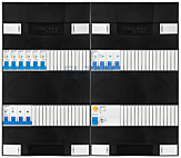3F groepenkast 48M met 6 aardlekautomaat+KR