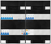 3F groepenkast 48M met 6 aardlekautomaat+KR+PV20-2P