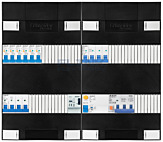 3F groepenkast 48M met 6 aardlekautomaat+KR+PV20-4P+BT