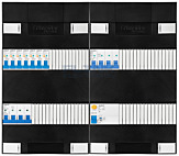3F groepenkast 48M met 7 aardlekautomaat+kook-4P
