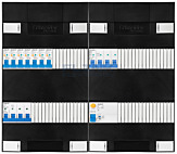 3F groepenkast 48M met 7 aardlekautomaat+KR