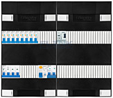 3F groepenkast 48M met 8 aardlekautomaat+kook+BT