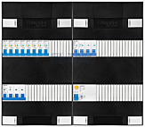3F groepenkast 48M met 8 aardlekautomaat+KR