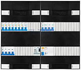 3F groepenkast 48M met 8 aardlekautomaat+KR+BT