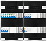 3F groepenkast 48M met 8 aardlekautomaat+KR+PV16-2P