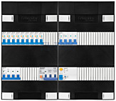 3F groepenkast 48M met 9 aardlekautomaat+KR+PV16-4P