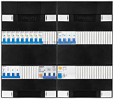 3F groepenkast 48M met 9 aardlekautomaat+KR+PV20-4P