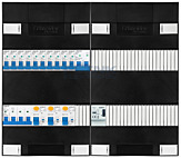 3F groepenkast 48M met 10 groepen+kook+BT