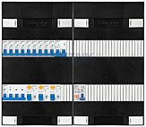 3F groepenkast met 9 groepen+kook+PV20
