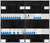 3F groepenkast 48M met 10 groepen+KR+AF+PV16-2P+BT