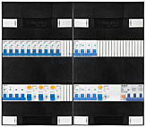 3F groepenkast 48M met 10 groepen+KR+AF+PV20-4P