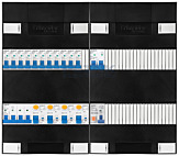 3F groepenkast met 11 groepen+kook+PV16