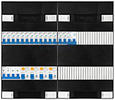 3F groepenkast 48M met 14 groepen+kook