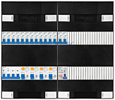 3F groepenkast 48M met 14 groepen+PV20-2P