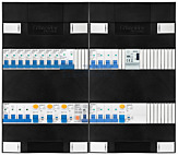 3F groepenkast 48M met 8 groepen+kook+KR+AF+PV16-2P+BT